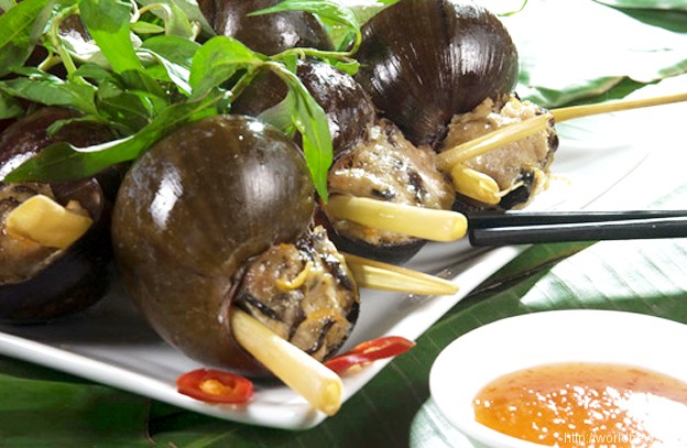 Ốc bươu nhồi thịt – món ngon đậm vị của phố núi Đà Lạt